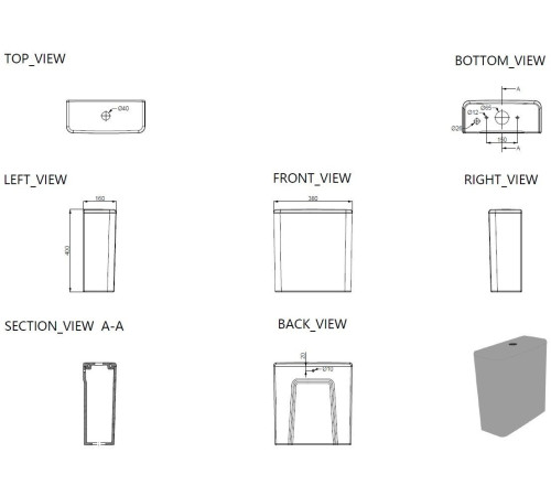 Сливной бачок Allen Brau Priority 4.31007.20 белый глянец