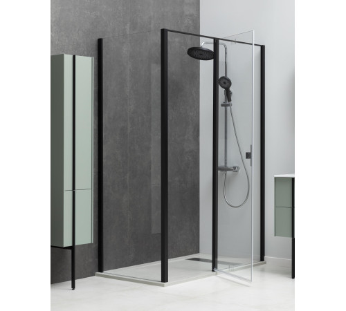 Душевой уголок Allen Brau Priority 120x100 3.31033.BBA + 3.31048.BBA черный браш