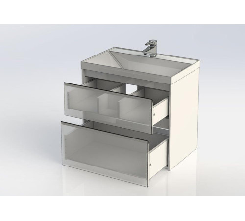 Тумба под раковину Aquanet Гласс 70 белый