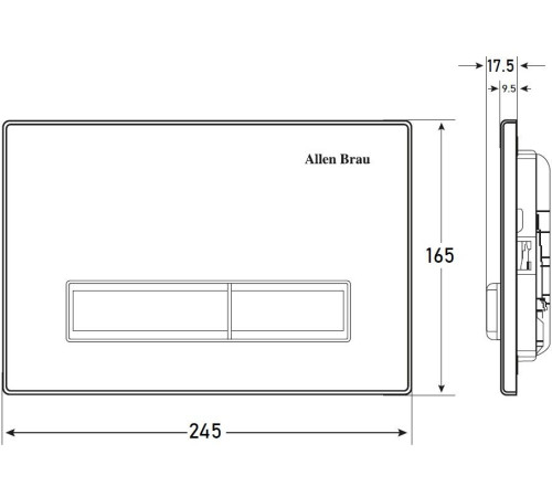 Клавиша смыва Allen Brau Fantasy 9.20003.00 хром