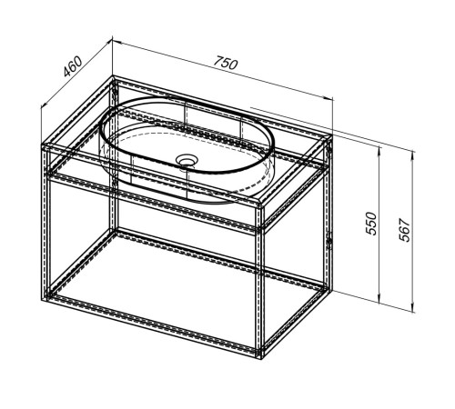 Консоль под раковину Allen Brau Liberty 75 1.33001.60 медь браш
