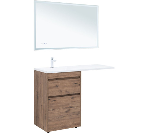 Тумба под раковину Aquanet Токио 58 дуб веллингтон (напольная 2 ящика)