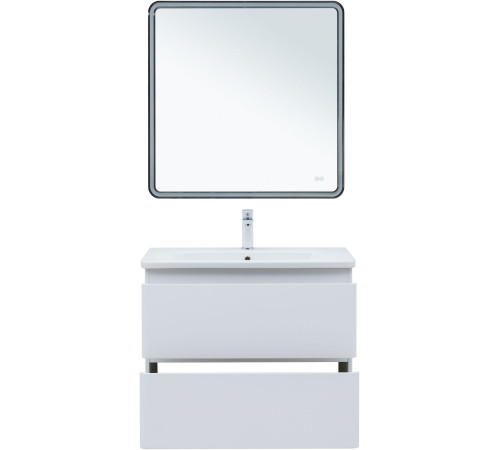 Тумба под раковину Aquanet Эмбер 80 белый матовый