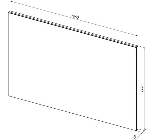 Зеркало Aquanet Гласс 120 белый LED
