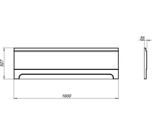 Фронтальный экран Aquanet Jersey/Sofia 170 L/R