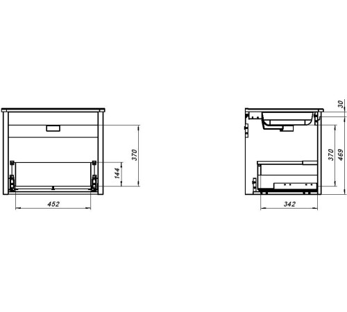 Тумба под раковину Allen Brau Gravity 60 1.370012.BGM синий матовый