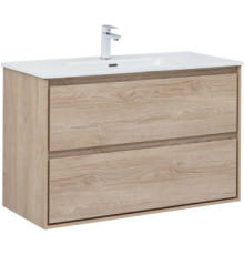 Тумба под раковину Aquanet Милан 100 дуб светлый