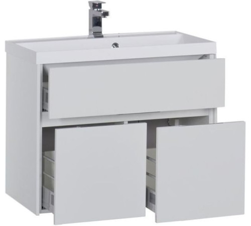 Тумба с раковиной Aquanet Латина 80 белый