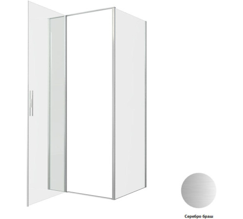 Душевой уголок Allen Brau Priority 90x80 3.31026.BA + 3.31041.BA серебро браш