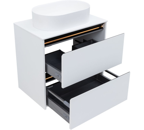 Тумба под раковину Allen Brau Activity 70 1.34003.WM белый матовый/черный браш