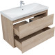 Тумба под раковину Aquanet Милан 100 дуб светлый