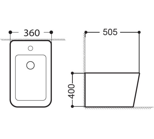 Биде напольное Aquanet Tavr 2.0 B1 LX-1062