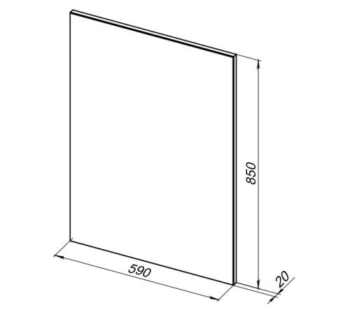 Зеркало Aquanet Lino 60 белый матовый