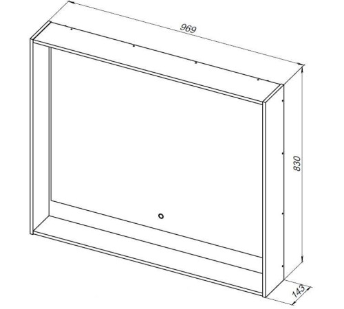 Зеркало Aquanet Милан 100 дуб рустикальный
