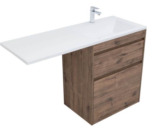 Тумба под раковину Aquanet Токио 68 дуб веллингтон (напольная 2 ящика)