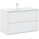 Тумба под раковину Aquanet Милан 100 белый глянец