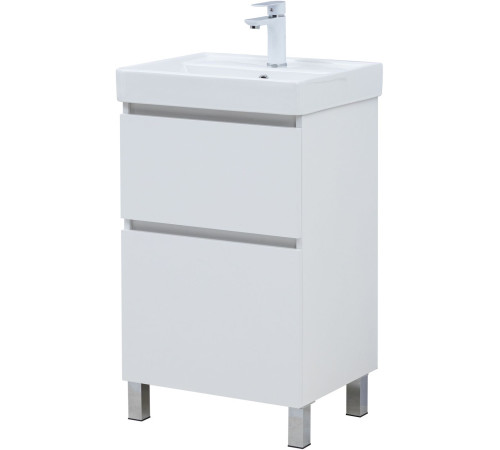 Тумба под раковину Aquanet Вега 50 напольная, белый глянец