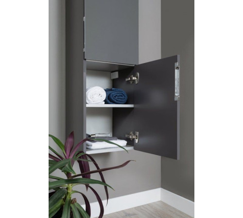 Шкаф-пенал Aquanet Алвита 35 серый антрацит