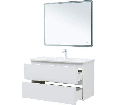 Тумба под раковину Aquanet Эмбер 105 белый матовый