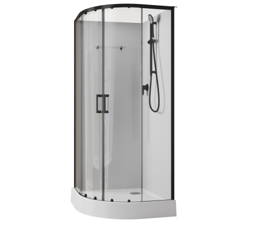 Душевая кабина Aquanet Passion EVO R Black 80x80