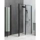 Душевой уголок Allen Brau Priority 140x90 3.31036.BBA + 3.31045.BBA черный браш