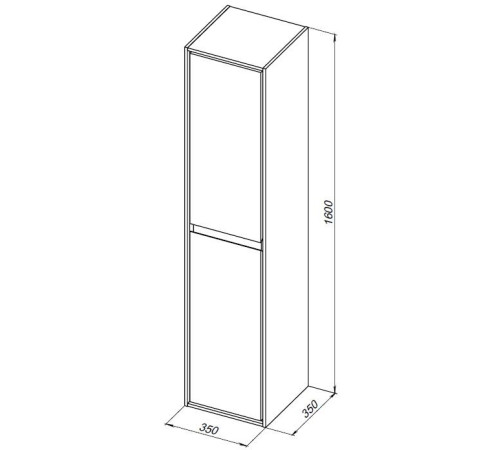 Шкаф-пенал Aquanet Милан 35 дуб светлый