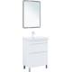 Тумба под раковину Aquanet Слим 60 напольная, белый сатин