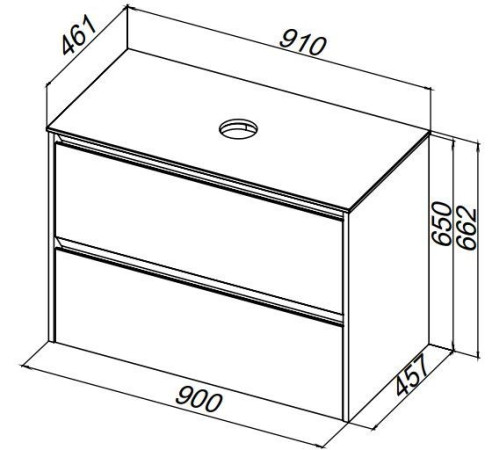 Столешница Allen Brau Activity 90 1.35023.ON акриловый камень оникс