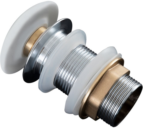 Донный клапан Aquanet белый матовый, без перелива