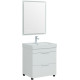 Тумба под раковину Aquanet Ирис new 60 белый глянец (2 ящика, ножки)