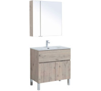 Мебель для ванной Aquanet Алвита New 80 1 ящик, 2 дверцы, дуб веллингтон белый