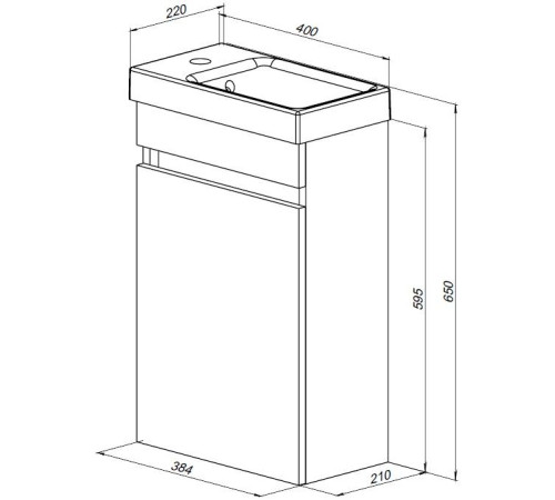 Тумба под раковину Aquanet Вега 40