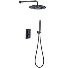 Душевой комплект Allen Brau Priority 5.31013-31 (с внутренней частью, 2 выхода) черный матовый