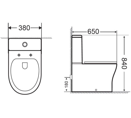 Сливной бачок Aquanet Roll-C-1 CL-12249B-1