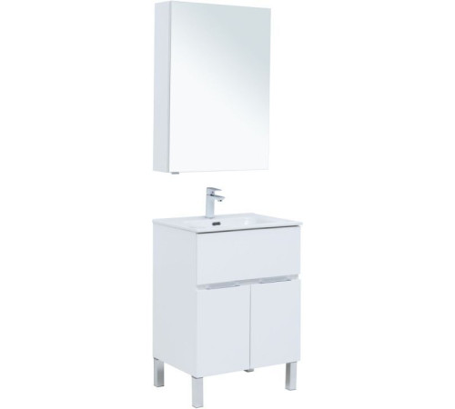 Мебель для ванной Aquanet Алвита New 60 1 ящик, 2 дверцы, белый матовый