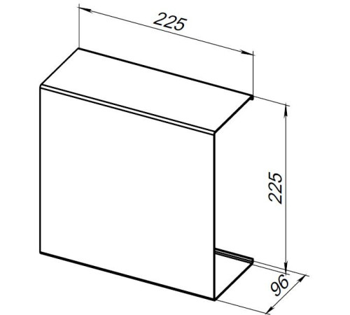 Полка Aquanet Магнум 22,5x22,5 белая, квадрат