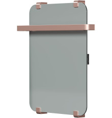 Полотенцесушитель электрический Allen Brau Infinity 60x44 с рейлингом 2.0 и креплением, медь браш