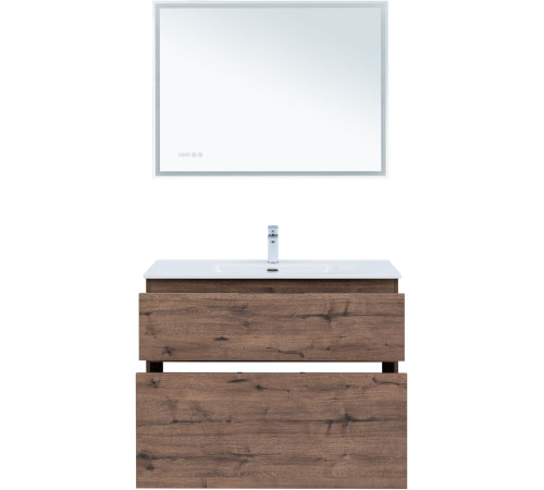 Тумба под раковину Aquanet Алвита New 100 напольная, дуб веллингтон табак