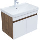 Тумба под раковину Aquanet Оптима 70 дуб рустикальный/белый сатин