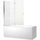 Шторка на ванну Aquanet Beta 4 NF6222-hinge, прозрачное стекло