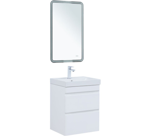 Тумба под раковину Aquanet Слим 50 белый сатин