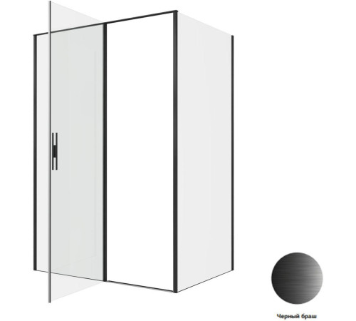 Душевой уголок Allen Brau Priority 140x100 3.31036.BBA + 3.31048.BBA черный браш