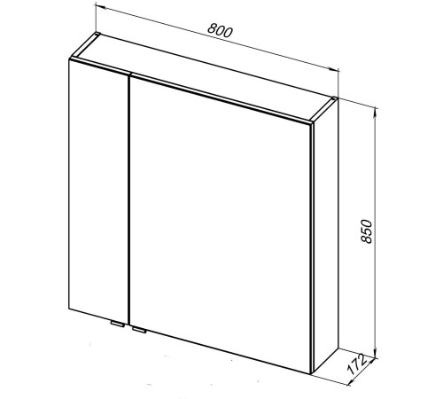 Зеркальный шкаф Aquanet Алвита New 80 дуб веллингтон белый