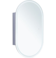 Зеркальный шкаф Aquanet Монте 50 белый, с LED подсветкой