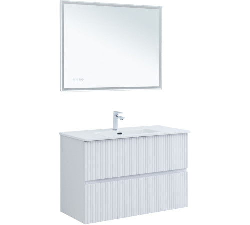 Тумба под раковину Aquanet Джейн 100 белый матовый