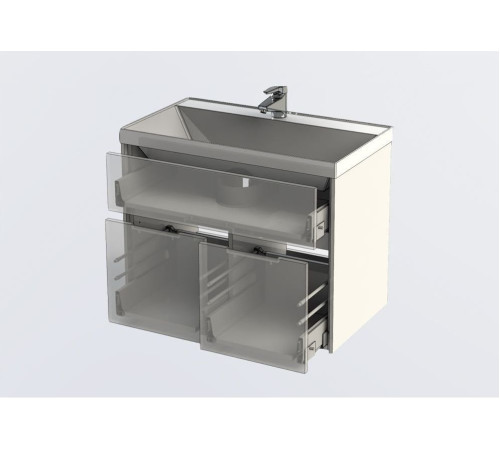 Тумба с раковиной Aquanet Латина 80 белый