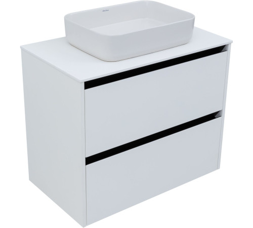 Тумба под раковину Allen Brau Activity 80 1.34004.WM белый матовый/черный браш