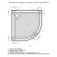 Душевой поддон Aquanet GL180 90x90 1/4