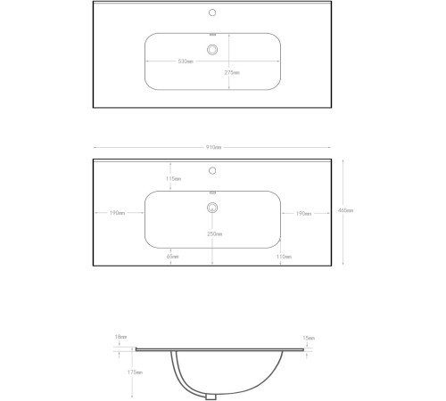 Раковина Aquanet Flat 90 белая