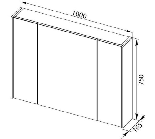Зеркальный шкаф Aquanet Латина 100 белый
